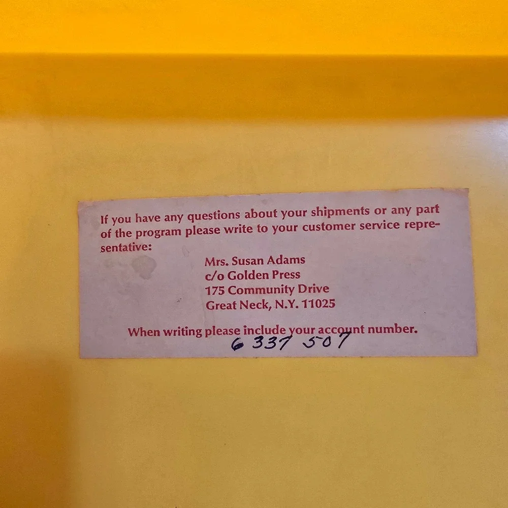Vintage Betty Crocker Recipe Card Library 1970s Yellow Plastic Box Made in USA